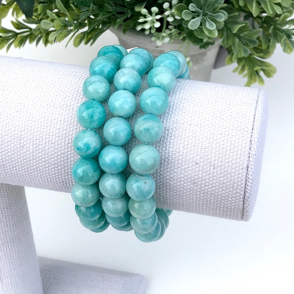 COPY - COPY - COPY - COPY - 10mm Genuine AAA Green Amazonite Beads bracelet